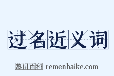 过名近义词是什么意思的图片